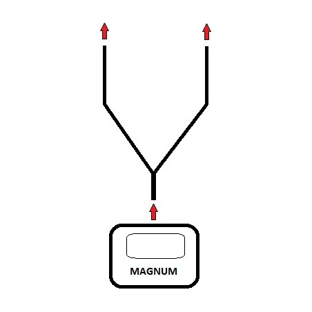 magnetfeldtherapie Globus Split-Kabel mit doppelter Verbindung